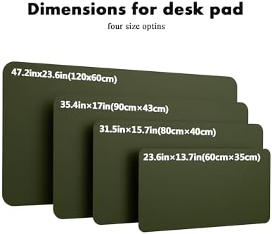 YSAGi Double-Sided Desk Pad, 23.6"x13.7" Leather Desk Mat, Eco Cork Desk Pad Protector, Large Mouse Pad for Desk, Waterproof Desk Blotter Pad, Desk Writing Pad for Office Work/Home(Dark Green/Cork) - Image 5