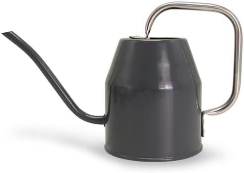Metal Watering Can with Removable Spout, Galvanized Watering Can, Perfect Plant Watering Can for Indoor Use and for Outdoor Use (0.5 Gallaon, Black), W2315PG by Ausluru