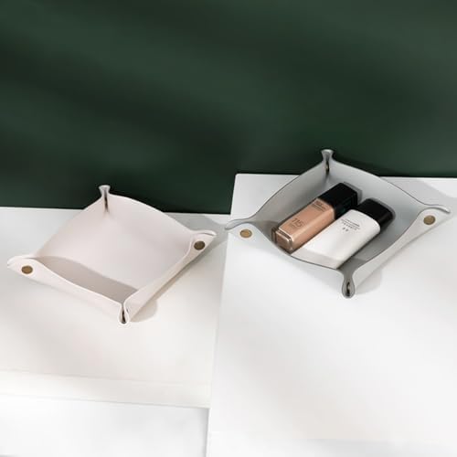 Canvas Storage Tray Cotton Key Catchall Stylish Organizer for Small Items Lightweight Design (Black,Small) - Image 7