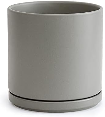 D'vine Dev 8 Inch Ceramic Planter Pot, Grey, 94-O-D-3 by DvineDevPlanterPotsandStand