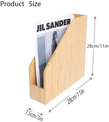 Bamboo Desk Organizer ＆ 2 Pack Bamboo File Folder Holder Set - Image 3