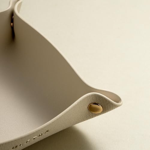 OLETHA Foldable Valet Tray, Travel Essentials, Canvas Grain, Greige - Image 5