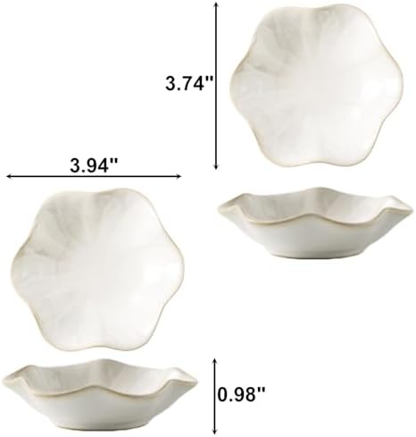 2Pcs Ceramic Jewelry Dish, Lotus Leaf Shape Ring Holder Necklace Dish, Small Key Ring Dish, Suitable for Mother Friend Sister, Gifts for Women, Home Decor Trinket Tray (White) - Image 2
