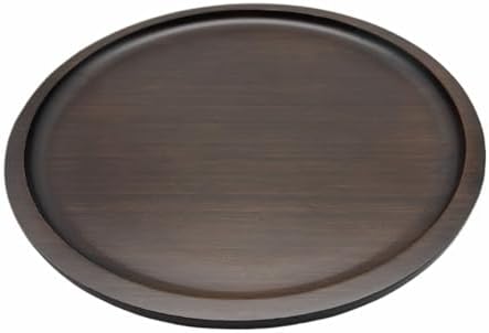 Wood Vanity Tray, Bathroom Counter Solid Walnut Organizer, Toilet Tank Top Wooden Serving Plate for Dinner Tea Coffee (Natural Walnut Color, 9.8 x 9.8 inch) by BEECOGIF2U