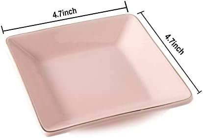 HANKOR Ceramic Jewelry Dish Tray, Decorative Trinket Tray Holder for Ring Earring Key, Gift for Women Girls, 4.7inch, Pink - Image 7