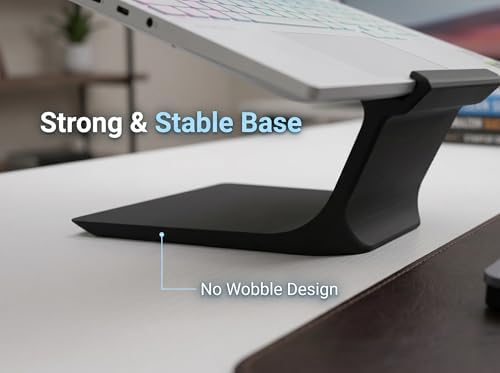 Laptop Stand for Desk – Ergonomic Laptop Riser, Improves Posture & Reduces Neck Pain, Stable No-Wobble Design, Cooling Airflow, Fits 10–17” Laptops, Office & Home Setup (Metal Blue) - Image 5