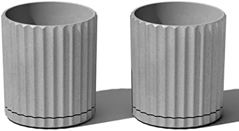 Veradek Demi Series Demi 6" Planter w/Tray - Grey, 2 Pack by VeradekOutdoor