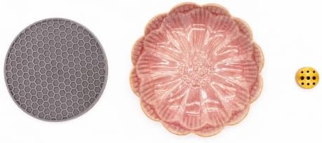 Pinehaven Pink Lotus Incense Holder for Sticks, 5.5 Inch Hand-Sculpted Ceramic Ash Catcher with 9-Hole Brass Insert – Cute Flower Incense Burner for Meditation, Yoga & Japanese Zen Home Décor - Image 3