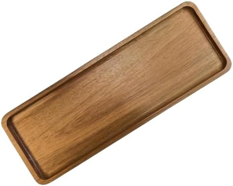 Small Wooden Tray for Display - Elegant Walnut Wood Serving Platter for Tea, Coffee, Snacks, Sushi, and Appetizers by Kopinma
