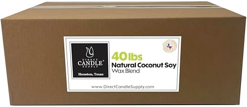 Direct Candle Supply 40lb Coconut Soy Candle Wax for Candle Making by DirectCandleSupply