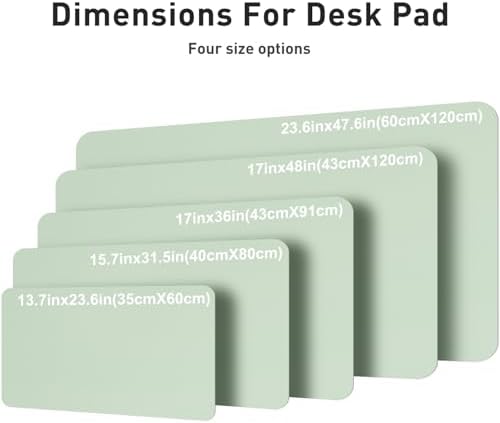 Aothia Faux Leather Desk Mat – Large Mouse Pad, Non-Slip PU Leather Blotter, Waterproof Writing Surface for Office and Home (Aqua, 47.2" x 23.6") - Image 5