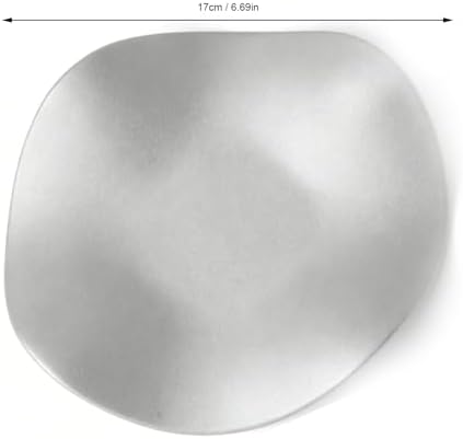 Ymiko Ceramic Jewelry Tray Dish Key Holder Minimalist Sophisticated Design for Vanity Entryway Table Bedroom Bathroom Decor Silver - Image 2