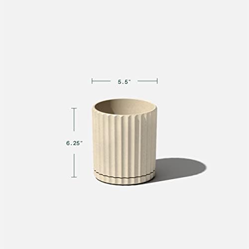 Veradek Demi Series Demi 6" Planter w/Tray, Sand - Image 3