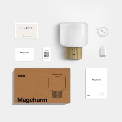 MAGCHARM Halo Mushroom Lamp, 5W Cute Cordless Rechargeable Table Lamp with Glass Shade, 3 Color Temps LED Dimmable Ambient Lighting, Small Retro Touch Bedside Light for Bedroom Decor, Mustard Yellow - Image 6