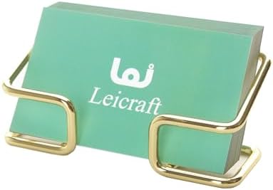 Business Card Holder for Desk, Cute Metal Card Organizers by Leicraft