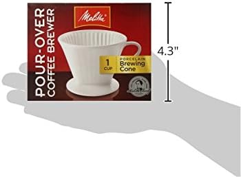 Melitta no 2 Porcelain Single Cup Pour-Over Coffee Brewer, White - Image 3