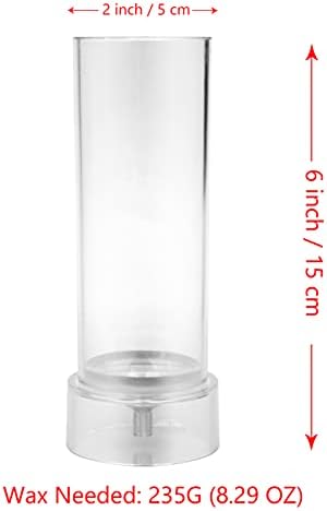 MILIVIXAY 2PCS Pillar Candle Mold -Height: 6.0inch,Diameter:2.0inch-30ft Long Wicks, 2pcs Wick Holders, a Mold Sealer and a Lead Wire Included as a Gift. - Image 4