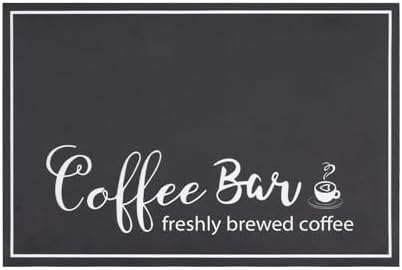 Findosom 12"x 20" Dish Drying Mat, Super Absorbent & Cuttable Coffee Mat, Hide Stain Bar Mat for Kitchen Counter, Coffee Bar Accessories, Black by Findosom