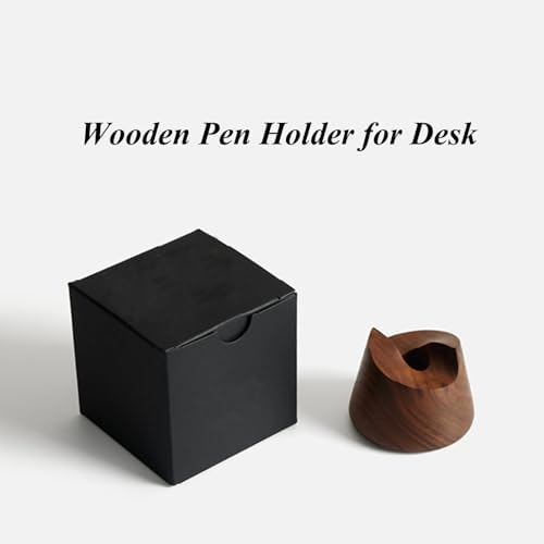1pc Wooden Pen Holder for Desk Walnut Pen Tray, Minimalist Pen Rest, Wood Desk Organizer Tray - Image 5