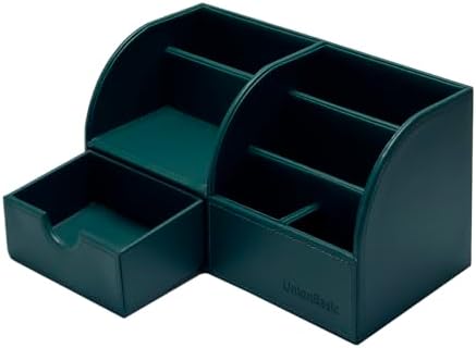 UnionBasic Desk Organizer - Multifunctional Leather Desktop Pen Holder Storage Box - Business Card/Pen/Pencil/Mobile Phone/Stationery Holder - Image 7
