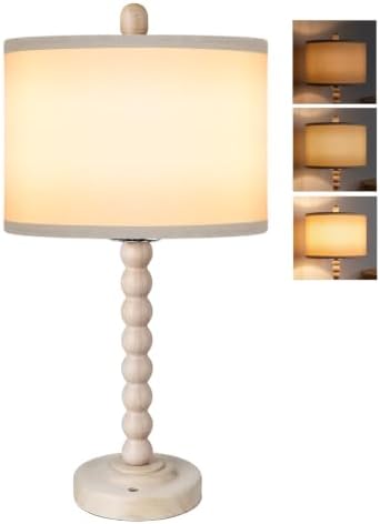 LALISU Farmhouse Table Lamp Cordless Touch Dimmable Bedside Lamps by LALISU
