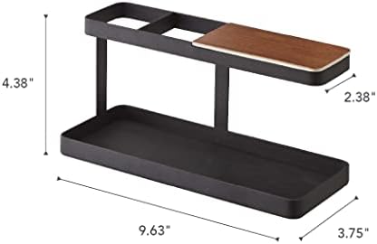 YAMAZAKI Home Tower Desk Bar - Wood & Steel Organizer - Steel - Image 6