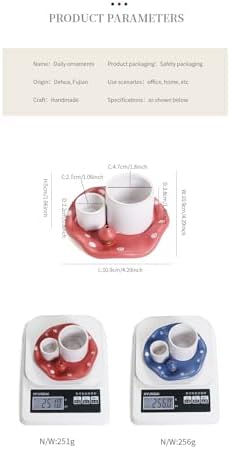 Mushroom Ceramic Incense Holder Set,4-in-1 Design for Sage, Palo Santo, Incense Sticks Candles,Blue Ceramic Ash Catcher Tray for Mess-Free Meditation, Yoga and Home Decor - Image 6