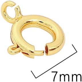 14K Gold Plated Spring Clasps Non Tarnish 7mm 20pcs for Jewelry Making Findings