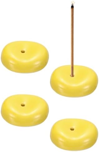 uxcell 4Pcs Ceramic Incense Holder Stick Incense Burner Holder Yellow by uxcell