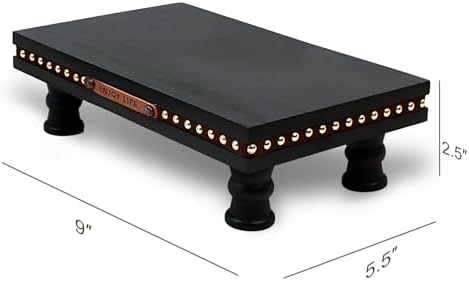 Bathroom Tray Pedestal Stand, Waterproof Wood Riser for Bathroom Counter - Image 3