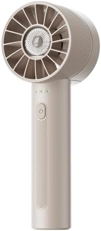 Portable Mini Handheld Turbo Fan, 4 Speed High Velocity Personal Cooling Device [Max 16H], Rechargeable Purse Travel Essential for Vacation/Beach/Trip - Beige by Coolwill