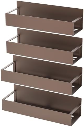 HuggieGems Metal Magnetic Spice Rack for Refrigerator Bronze, 4 Pack - Image 6