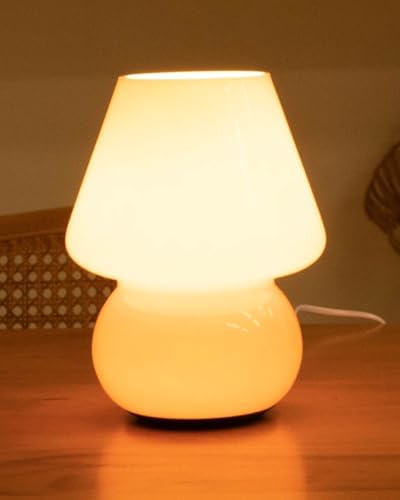 HEQET Dimmable Mushroom Table Lamp Orange Warm Lamp,Retro Accent Cute Cozy Ambient Desk Lamp, Bedroom Decor Aesthetic Lamp Nightstand Decor,Unique Home Decor - Image 5