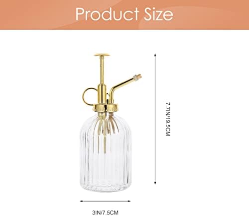 YARDWE Glass Watering Can, Plant Mister Spray Bottle, Vintage Glass Watering Spray Bottle Small Watering Can Indoor for Succulents (Transparent) - Image 3