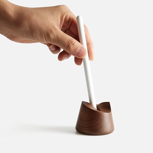 1pc Wooden Pen Holder for Desk Walnut Pen Tray, Minimalist Pen Rest, Wood Desk Organizer Tray - Image 3