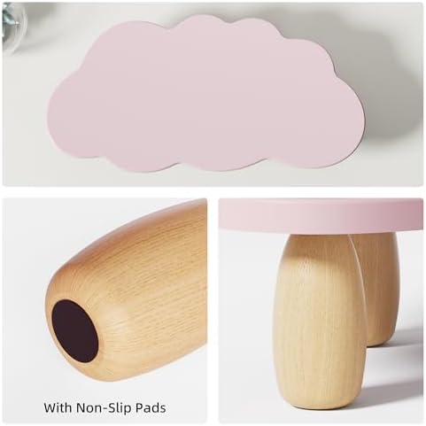 AFOOYO Monitor Stand Riser,Cloud Shape Wood Computer Monitor Stand, 16.5IN Monitor Stand Riser, Multi-Purpose Desktop Organizer Riser for Computer,Laptop,Printer,TV,Purple - Image 6