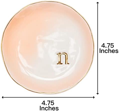 COLLECTIVE HOME - Ceramic Jewelry Tray, Decorative Trinket Dish for Rings Earrings Necklaces Bracelet Watch Keys, Birthday Mother's Day Christmas Gift for Women, 4.75", Colored Surface (N) - Image 2