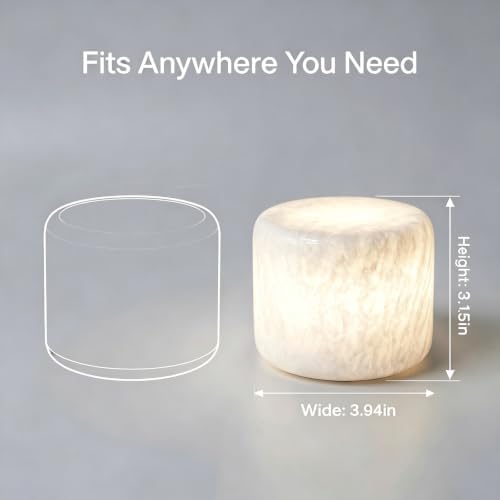 Natural Marble LED Desk Lamp Touch Control Rechargeable Dimmable - Image 2