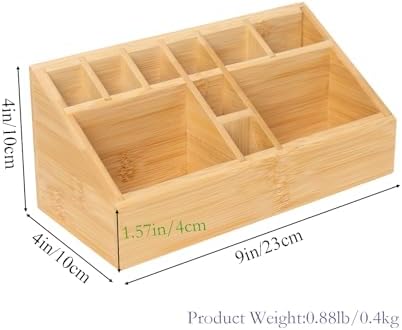 2 Pack Small Bamboo Art Supply Organizer Pen Holder - Image 3