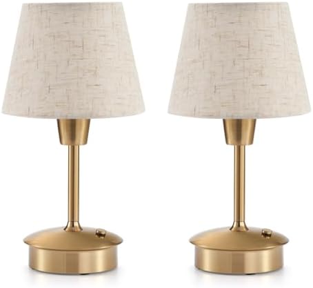 2 Pack Small Rechargeable Cordless Table Lamp for Restaurant Bar by Buynow