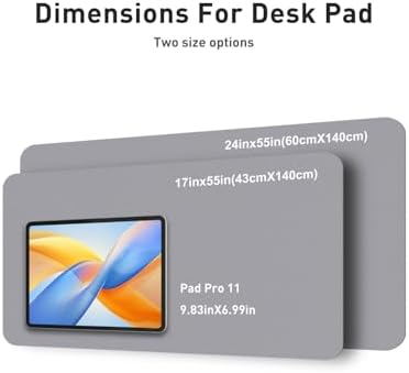 Aothia Faux Leather Desk Mat - Non-Slip PU Leather Desk Blotter, Waterproof Writing Surface, Large Desk Pad for Office & Home (Light Grey, 55" x 24") - Image 5