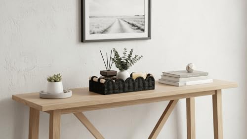 CubesLand Toilet Paper Storage Basket Organizer, Small Wicker Decor Basket - Image 4