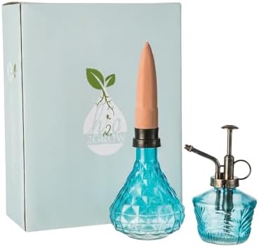 Topadorn Glass Plant Mister & Self Watering Globe Set, Indoor Plant Care Kit with Terracotta Watering Spike for Houseplants, Succulents & Plant Lovers - Image 7