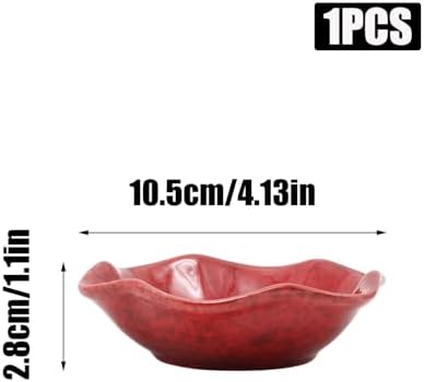 Ceramic Trinket Dish, Jewelry Dish Tray, 4 Inch Red - Image 2