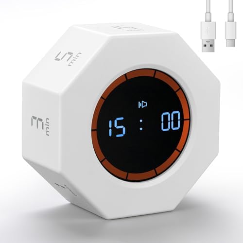 Rechargeable Pomodoro Timer, Small Gravity Timer (Pearl White) by Unknown