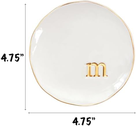 COLLECTIVE HOME - Ceramic Jewelry Tray, Decorative Trinket Dish for Rings Earrings Necklaces Bracelet Watch Keys, Birthday Mother's Day Christmas Gift for Women, 4.75", Glossy (m) - Image 2