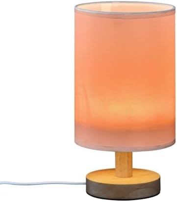 DOMIKING Light Salmon Print Bedside Table Lamp for Bedroom Small Lamps for Nightstand Lamp with Non-Slip Base Desk Lamps for Living Room Dorm Office Kids Room - Image 2