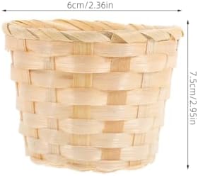 Cabilock 12 pcs Hand Woven Storage Basket Mini Desktop Storage Basket for Snacks Sundries Dried Flowers Office Desk and Home Organizer 2.95 X 2.95 X 2.36 in - Image 2