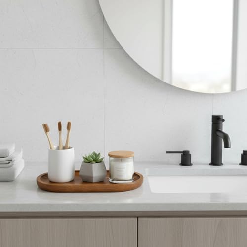 Small Wood Tray, 7.3"x 4" Mini Wooden Serving Tray Bathroom Countertop Organizer Trays Wood Counter Plates for Coffee Tables, Dessert, Snack, Fruit, Vegetable, Decor Restaurant - Image 6