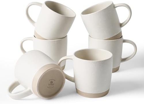 famiware Coffee Mugs Set of 6, Milkyway 13 oz Ceramic Cup Set with Handle by Famiware
